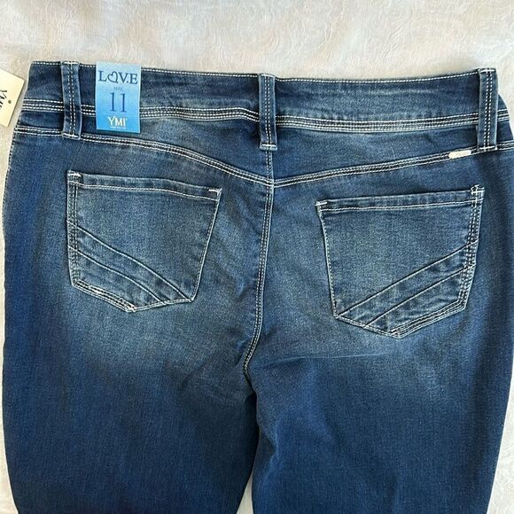 YMI Ankle Jeans Skinny Stretch Size 11 Midrise P730780 Patches - Picture 2 of 13